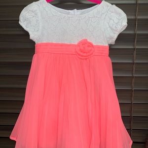 🔥2 FOR 10🔥 Tangerine and White 2 Tone  Dress